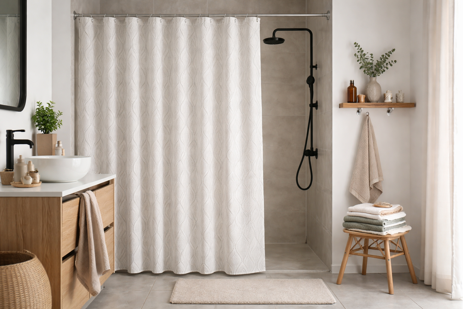 Badeforhæng gør mere for rummet, end mange tror